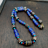 Harmony of Murano Mix Venetian Inspired Beadwork Chevron Beads Necklace NC-504